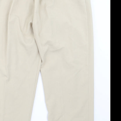 Womens UK Size 18 Preworn Regular Fit  Beige Trousers
