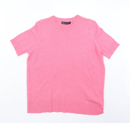 Womens UK Size 12 Marks and Spencer Pink Pullover Jumper