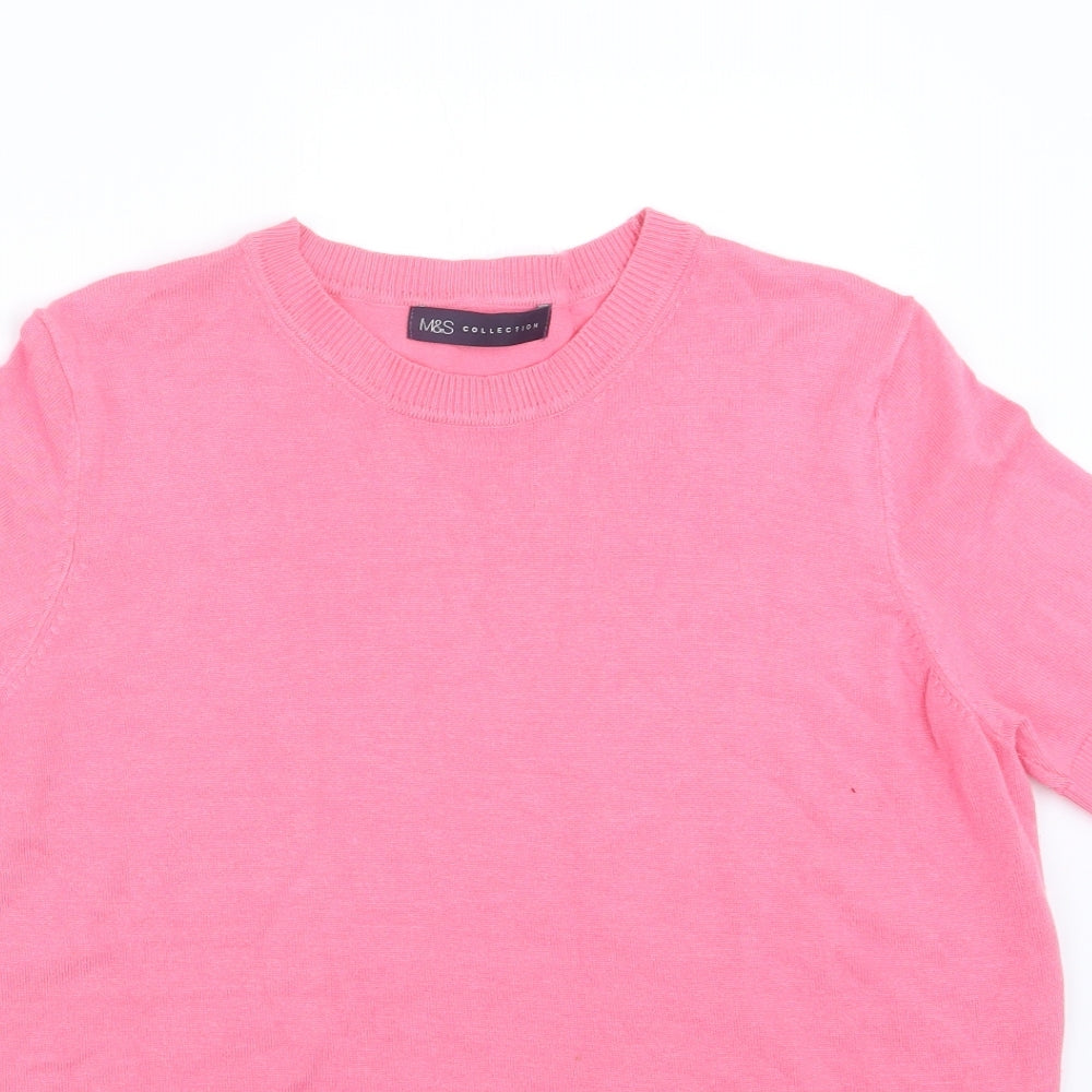 Womens UK Size 12 Marks and Spencer Pink Pullover Jumper
