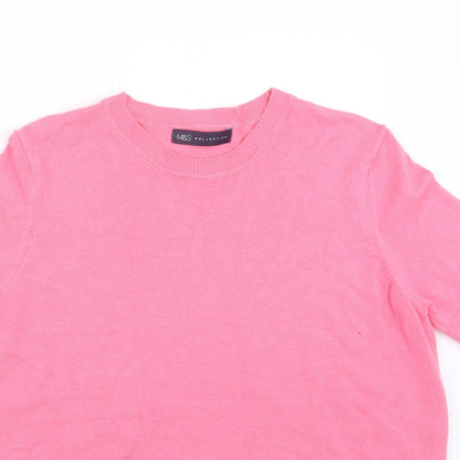 Womens UK Size 12 Marks and Spencer Pink Pullover Jumper