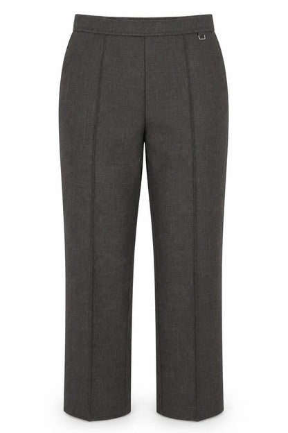 Front view of Marks & Spencer women’s brown trousers, size UK 12, 26-inch leg