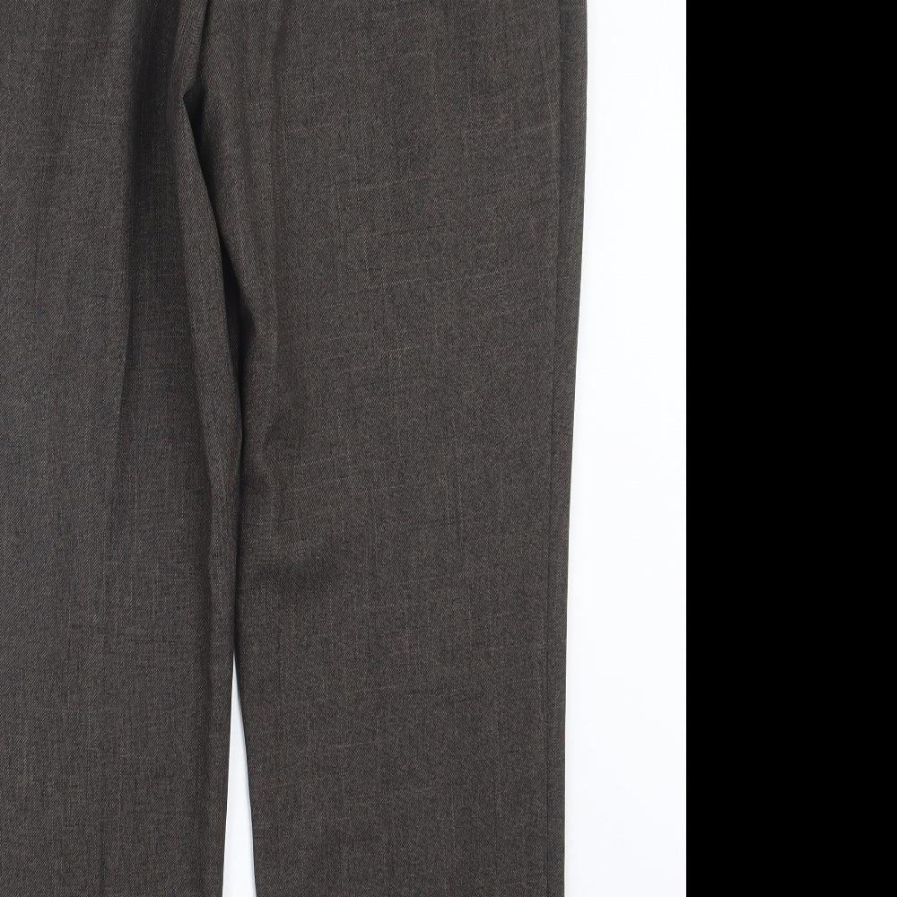 Womens UK Size 12 Marks and Spencer Regular Fit  Brown Trousers