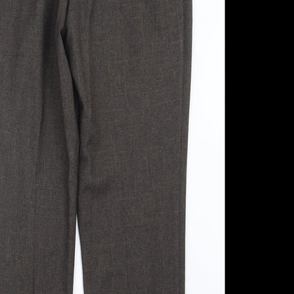 Womens UK Size 12 Marks and Spencer Regular Fit  Brown Trousers