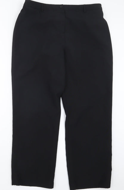 Womens UK Size 16 Special Collection Regular Fit  Black Trousers