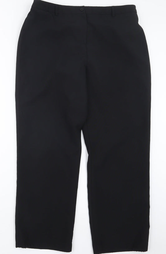 Womens UK Size 16 Special Collection Regular Fit  Black Trousers