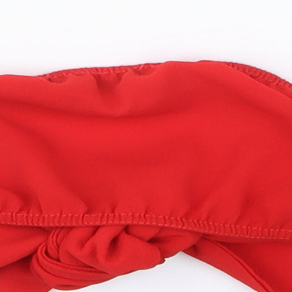 Womens UK Size 8 PRETTYLITTLETHING Red Cropped T-Shirt