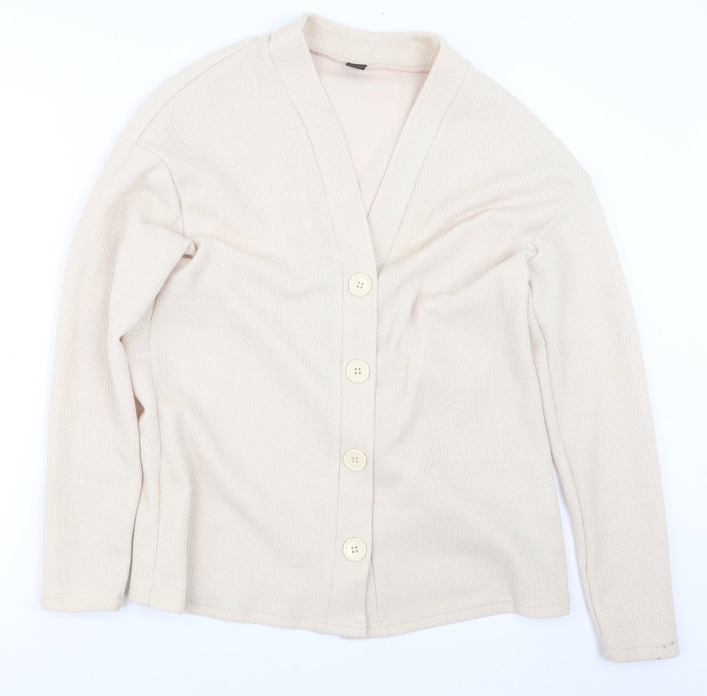 SheIn Womens Beige  Knit Cardigan Jumper Size S