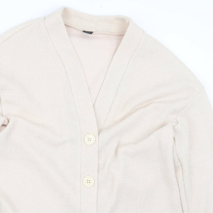 SheIn Womens Beige  Knit Cardigan Jumper Size S