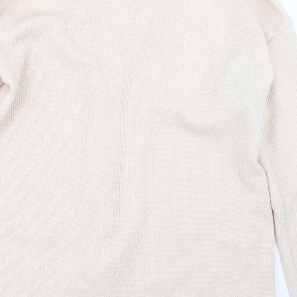 SheIn Womens Beige  Knit Cardigan Jumper Size S