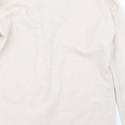 SheIn Womens Beige  Knit Cardigan Jumper Size S