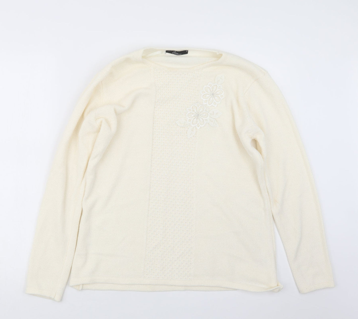 Womens UK Size M BM Ivory Pullover Jumper