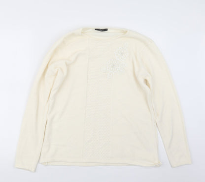Womens UK Size M BM Ivory Pullover Jumper