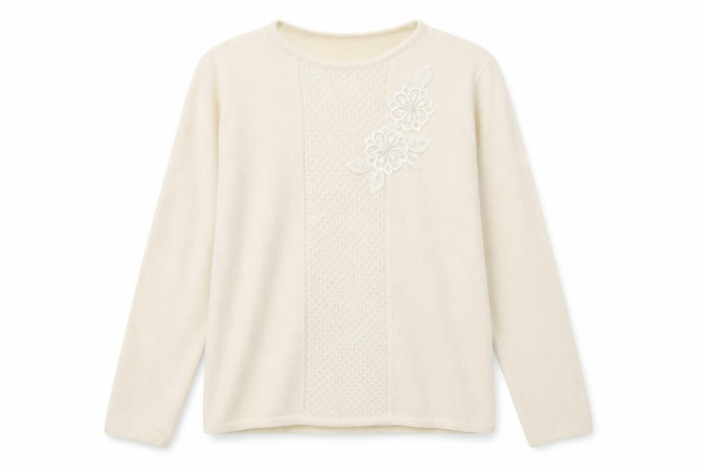 Bonmarché Womens Ivory Knit Pullover Jumper Size M