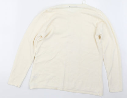 Womens UK Size M BM Ivory Pullover Jumper