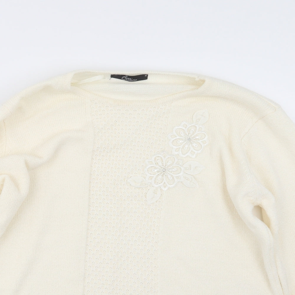 Womens UK Size M BM Ivory Pullover Jumper