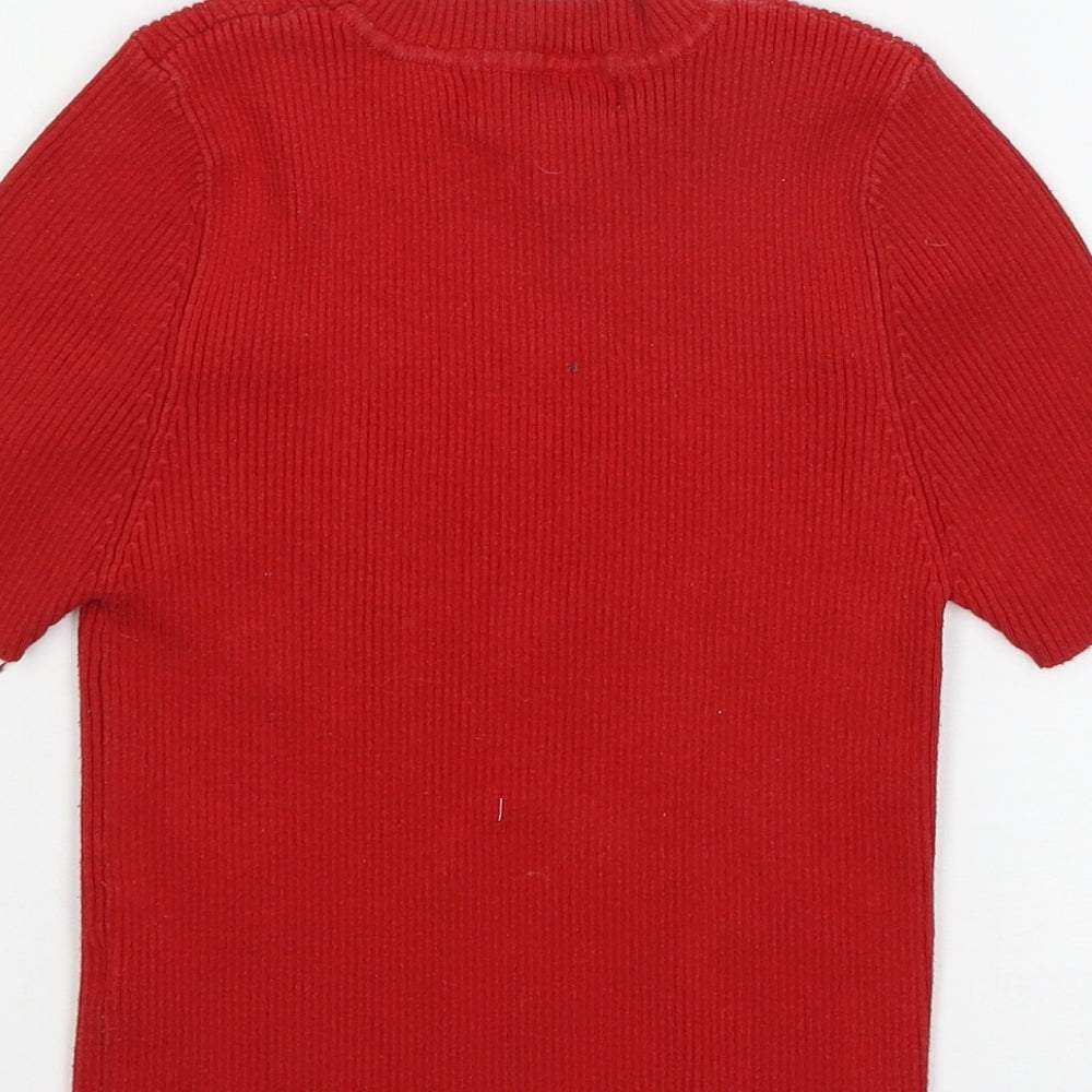 FOREVER 21 Womens Red  Knit Basic T-Shirt Size M
