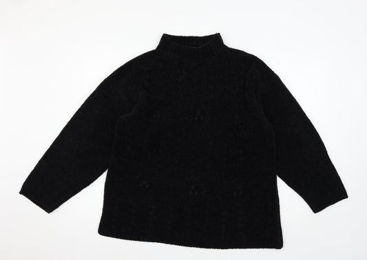 Womens UK Size S Nutshell Black Pullover Jumper