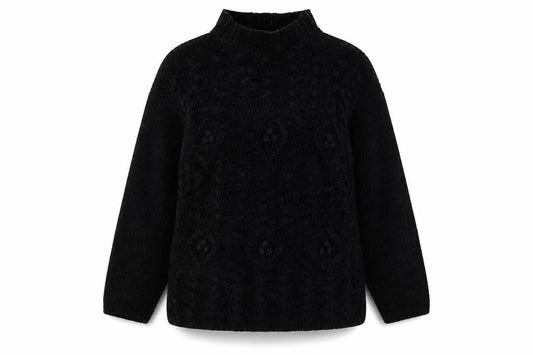 Front view of Nutshell women’s black knit jumper, size S