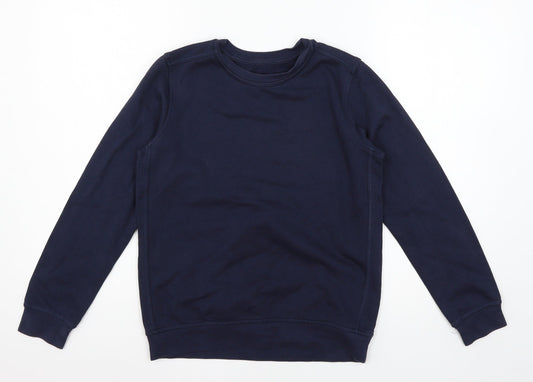 Marks and Spencer Boys Blue  Jersey Pullover Sweatshirt Size 11-12 Years