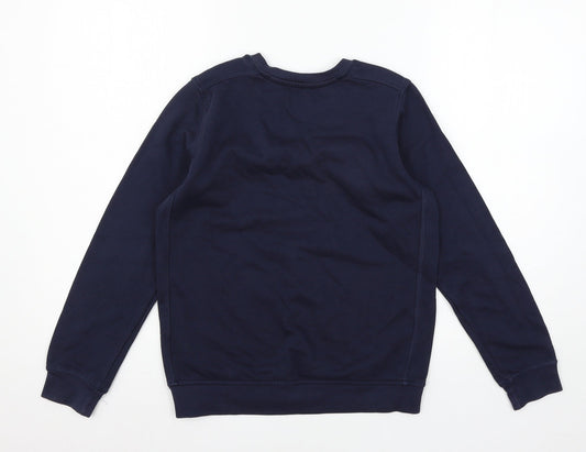 Marks and Spencer Boys Blue  Jersey Pullover Sweatshirt Size 11-12 Years