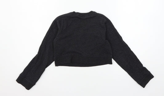 Miss E-vie Girls Grey  Jersey Pullover Sweatshirt Size 9-10 Years  - Believe