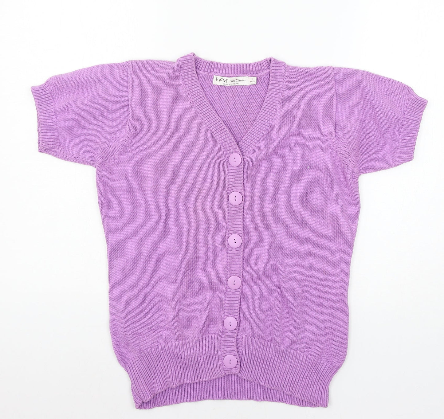 EWM Womens Purple  Knit Cardigan Jumper Size 10