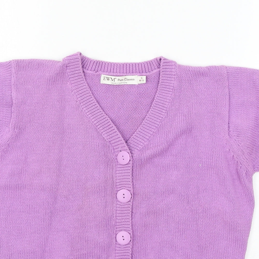 EWM Womens Purple  Knit Cardigan Jumper Size 10
