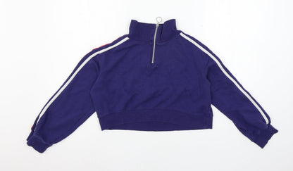 Womens UK Size XS Divided by H&M Blue Pullover Sweatshirt