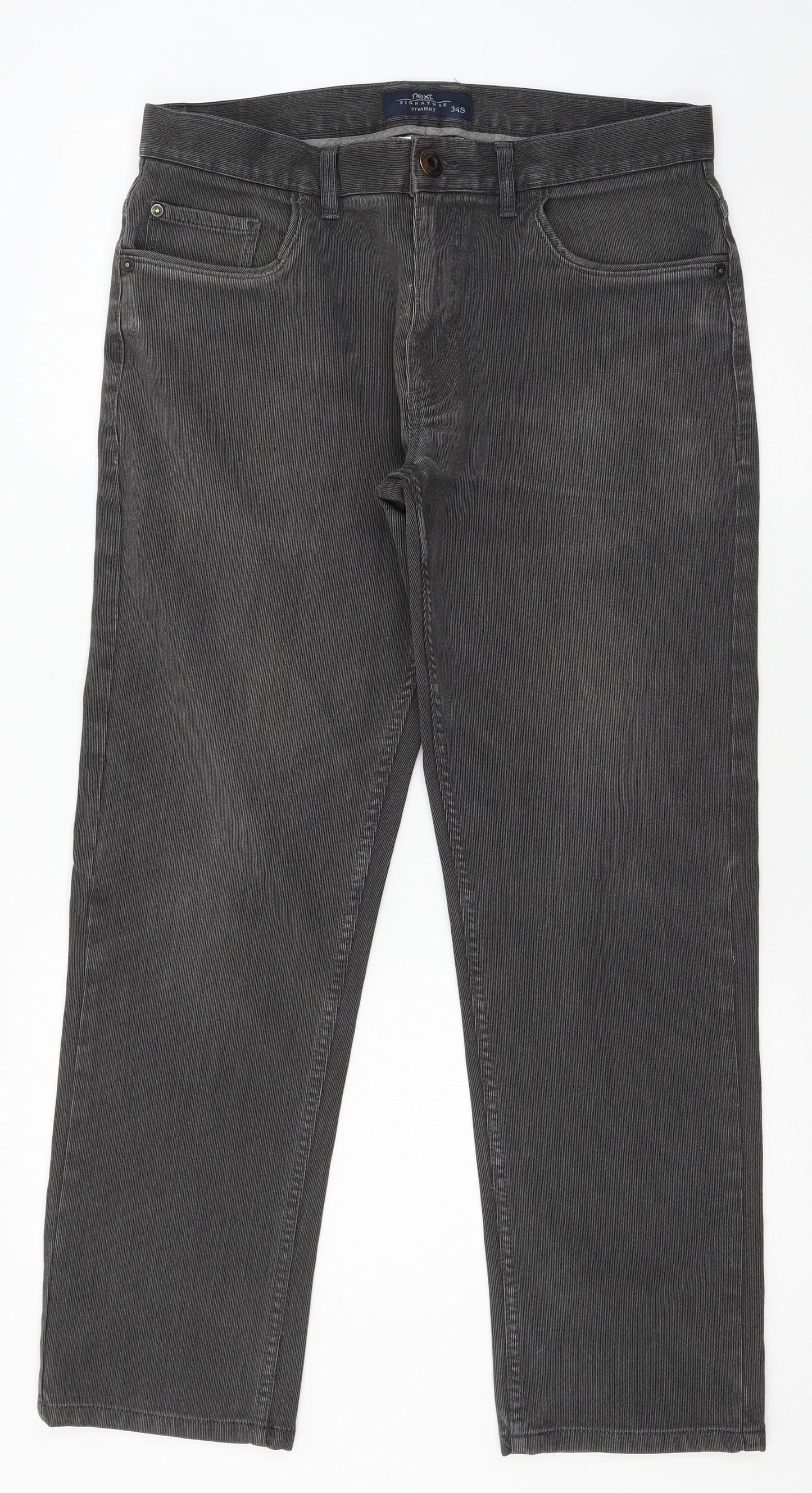 NEXT Womens Blue Striped Denim Straight Jeans Size 34 in L28 in