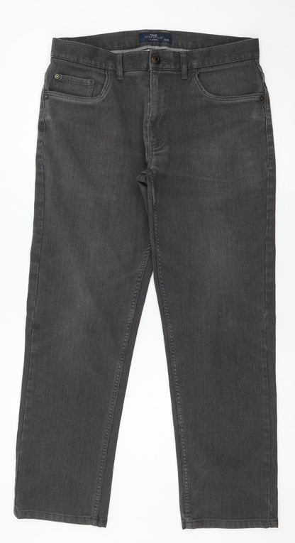 NEXT Womens Blue Striped Denim Straight Jeans Size 34 in L28 in