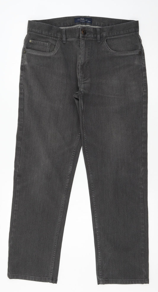 NEXT Womens Blue Striped Denim Straight Jeans Size 34 in L28 in