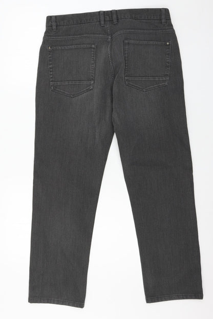 NEXT Womens Blue Striped Denim Straight Jeans Size 34 in L28 in