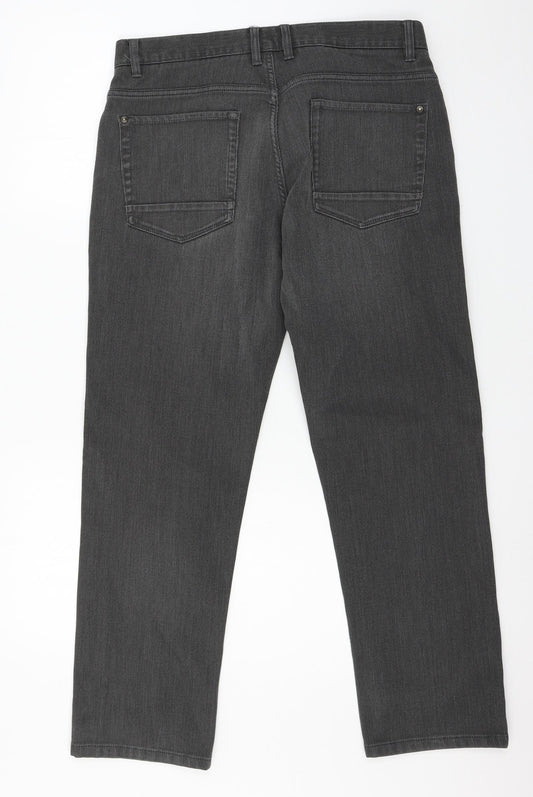 NEXT Womens Blue Striped Denim Straight Jeans Size 34 in L28 in