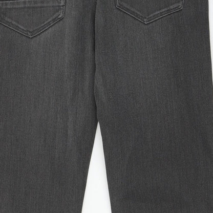 NEXT Womens Blue Striped Denim Straight Jeans Size 34 in L28 in