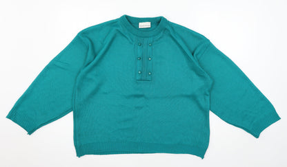 Womens UK Size 16 Janique Blue Pullover Jumper