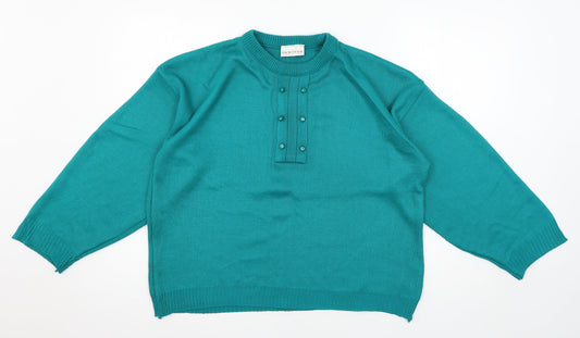 Womens UK Size 16 Janique Blue Pullover Jumper