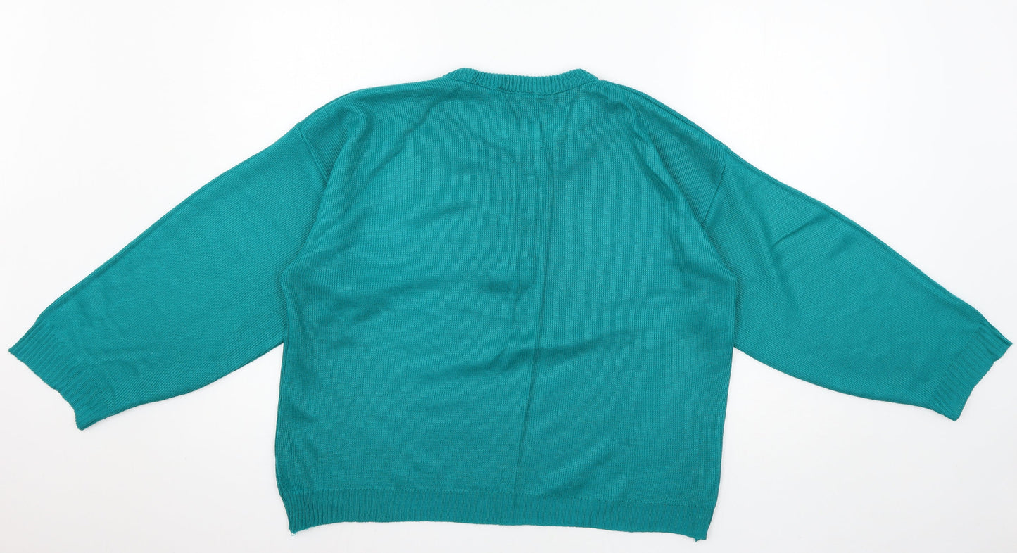 Womens UK Size 16 Janique Blue Pullover Jumper
