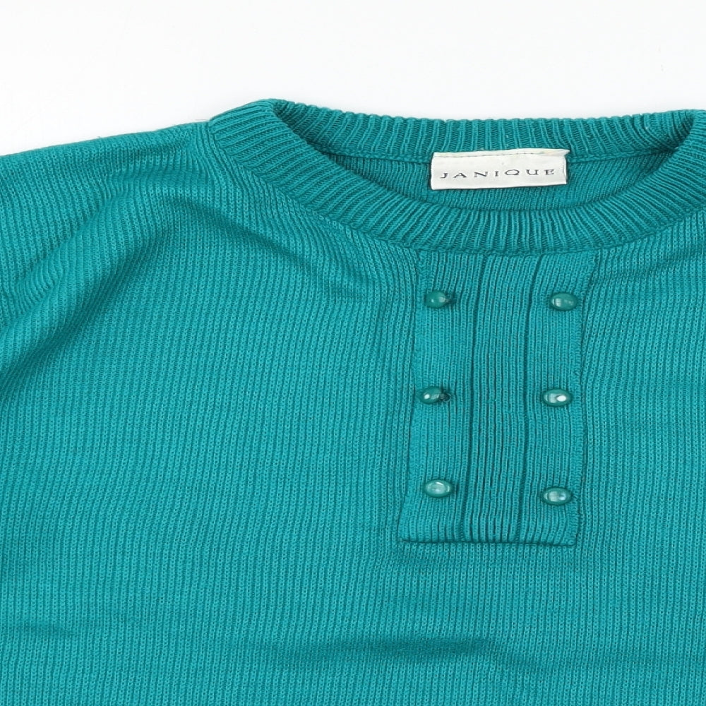 Womens UK Size 16 Janique Blue Pullover Jumper