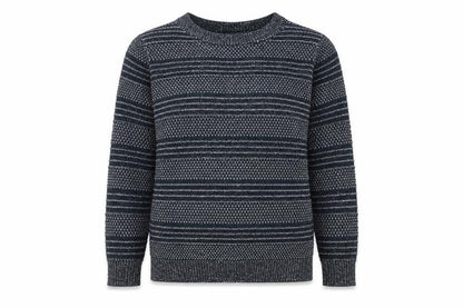 TRU Collection Womens Blue Striped Knit Pullover Jumper Size S