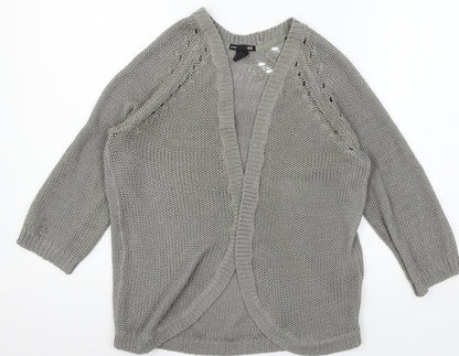 Womens UK Size XS H&M Grey Cardigan Jumper