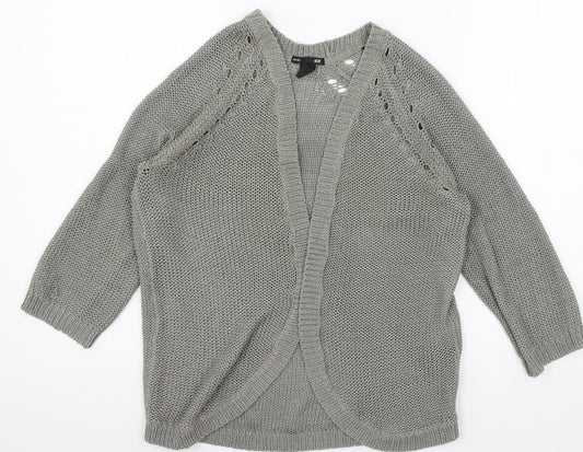Womens UK Size XS H&M Grey Cardigan Jumper
