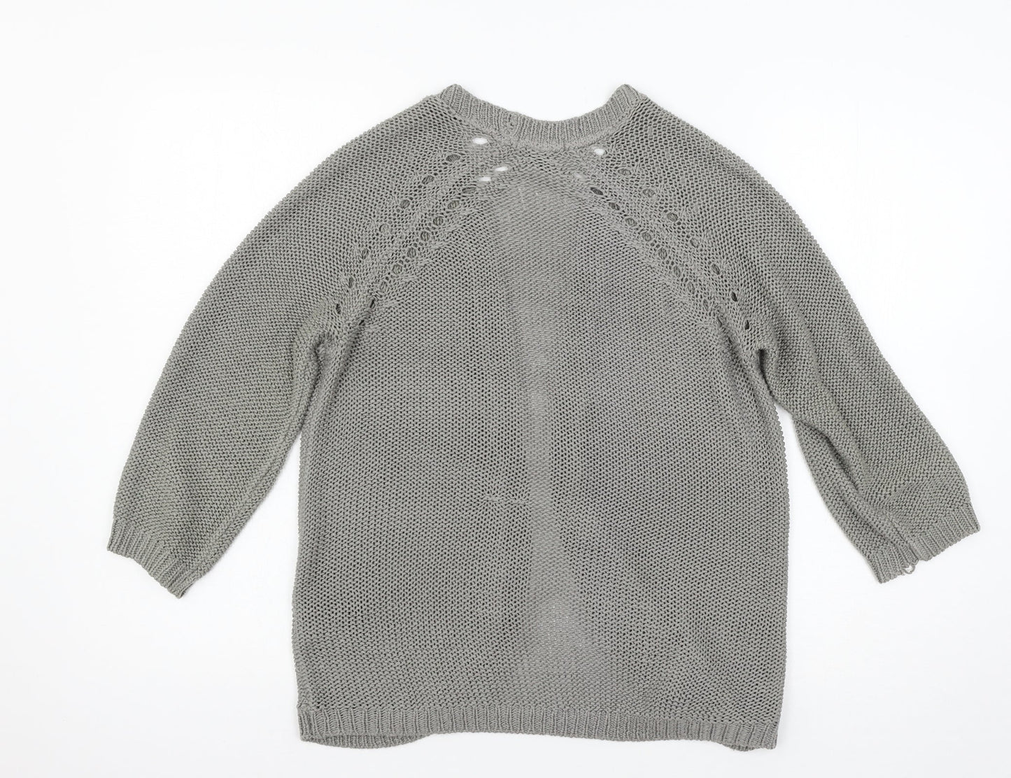 Womens UK Size XS H&M Grey Cardigan Jumper