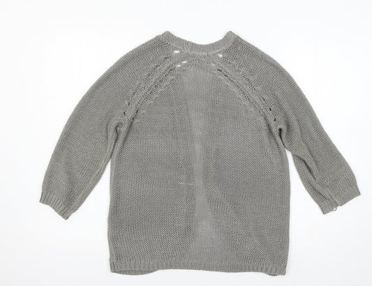 Womens UK Size XS H&M Grey Cardigan Jumper