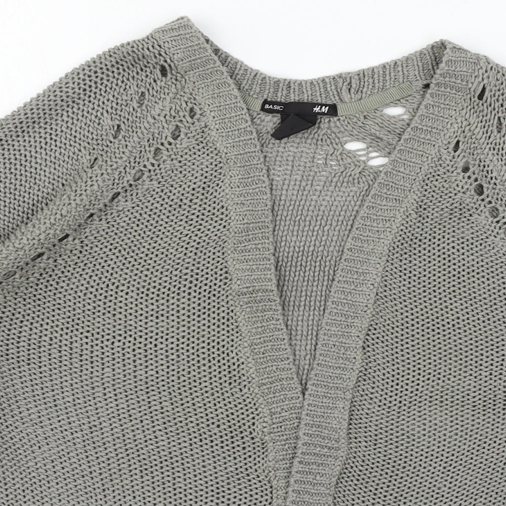Womens UK Size XS H&M Grey Cardigan Jumper