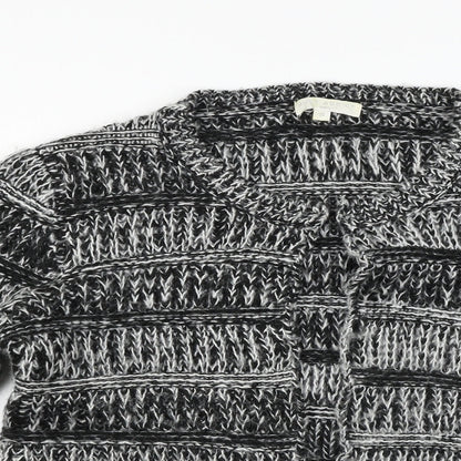 Just Addict Womens Green Striped Knit Cardigan Jumper Size S
