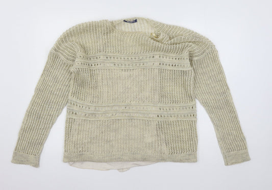 GIULIA Womens Ivory  Knit Pullover Jumper Size L