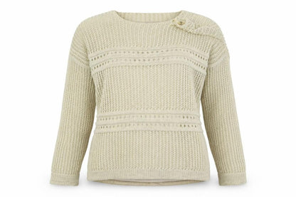 GIULIA Womens Ivory  Knit Pullover Jumper Size L