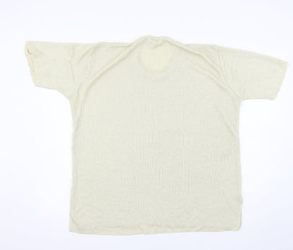 Preworn Womens Beige  Knit Basic T-Shirt Size 20
