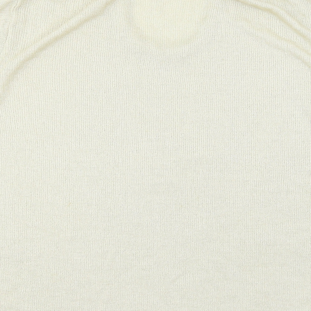 Preworn Womens Beige  Knit Basic T-Shirt Size 20