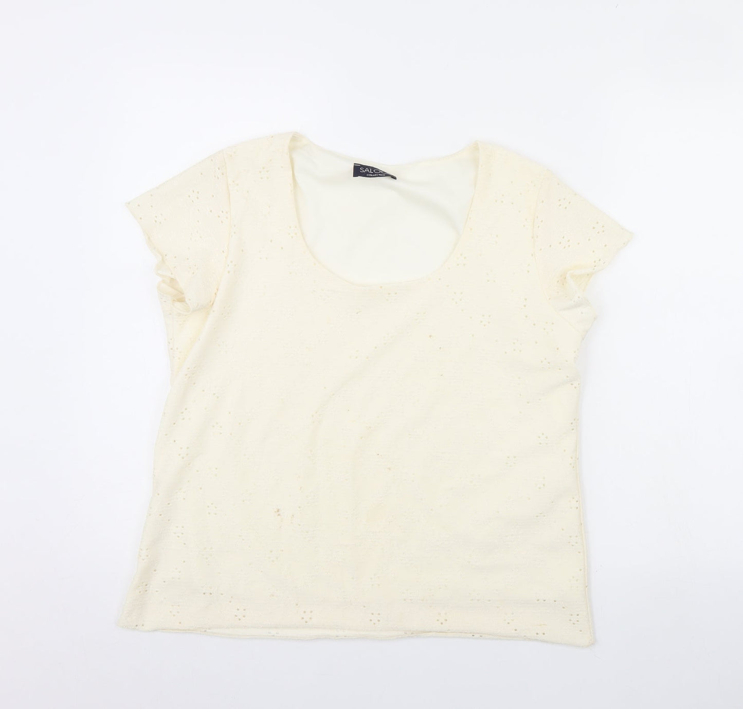Womens UK Size M Saloos Ivory Basic Blouse